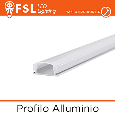 5x BARRA  ALLUMINIO 6063 - U - 2m SILVER