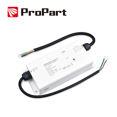 Ricevitore controller RGB/RGBW IP67 12/36V, 4CH*5A, RF 2.4G