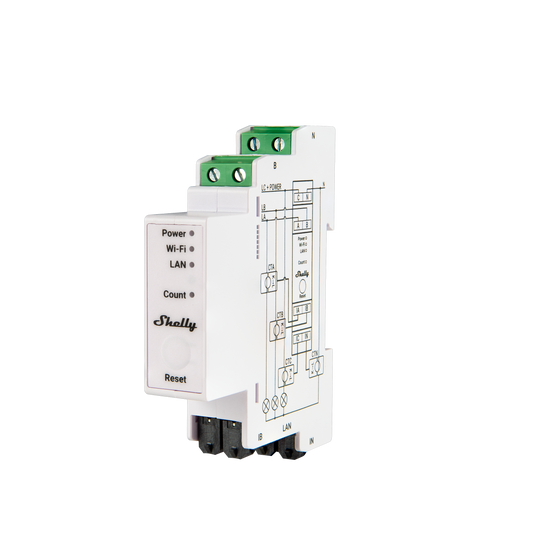 Shelly Pro 3EM 120A - Contatore energia DIN + 3 pinze120A
