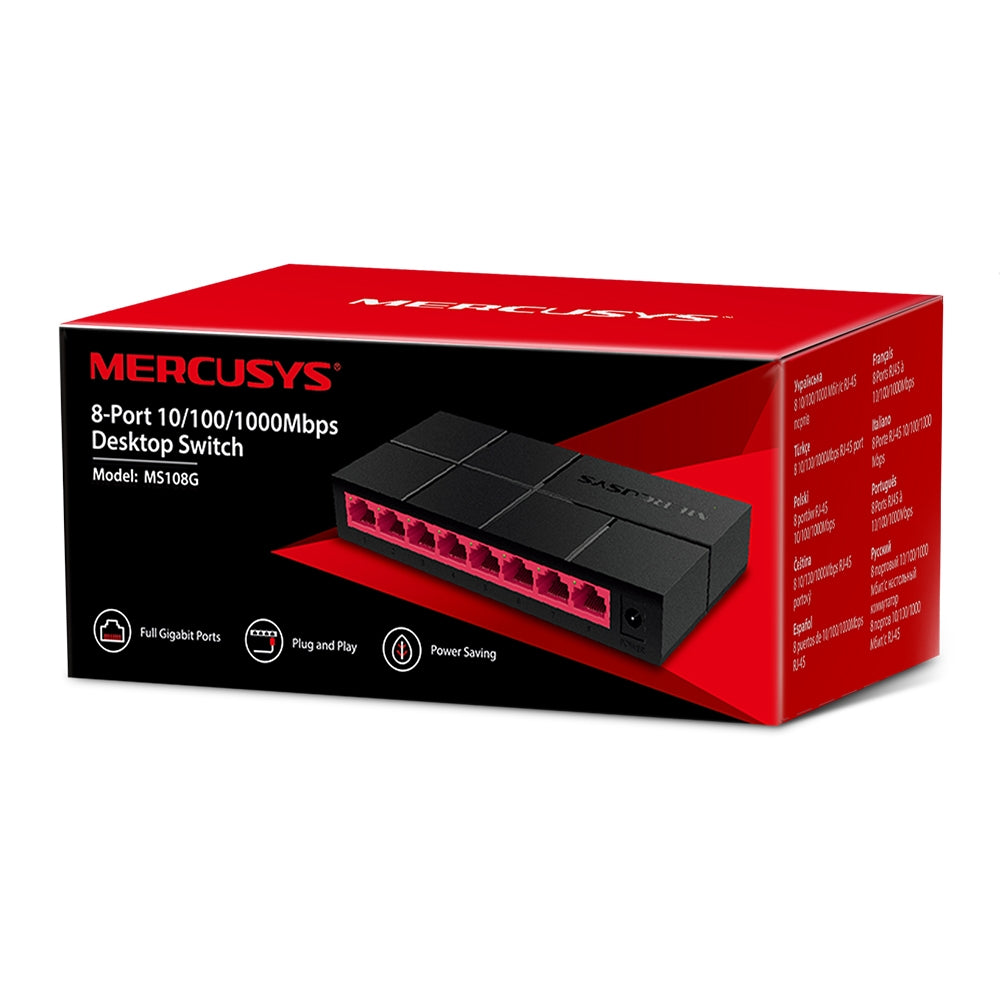 Switch ethernet 8 porte lan Gigabit 10/100/1000 Mbps | Mercusys
