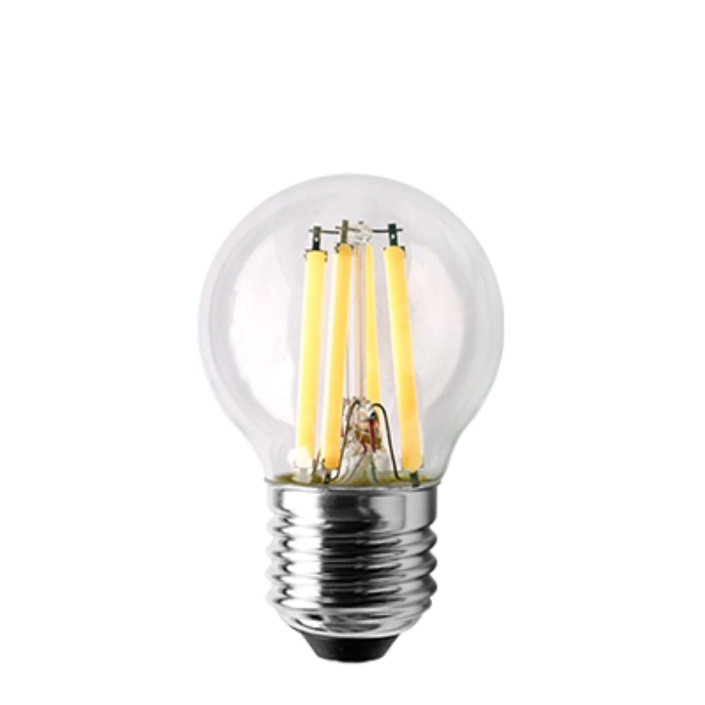 Lampada led a filamento in vetro Trasparente Sfera 4W E27