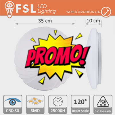 10x Plafoniera Motivo 26W - 3000K 1680LM