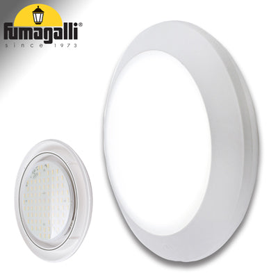 Plafoniera FRANCY FUMAGALLI OP BIANCO OPALE - Resina Made In Italy, IP66, E27, Per Parete E Soffitto